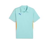 Poloshirt PUMA "Individual Padel Polo Herren", Herren, Gr. M, orange (safe lake vivid blau heat fire orange), Obermaterial: 100% Polyester; Seite: 100% Polyester, regular fit, Shirts (39149227-M) safe