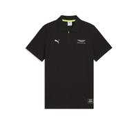 Poloshirt PUMA "PUMA x ASTON MARTIN ARAMCO F1 TEAM Jacquard Polo Herren", Herren, Gr. XXL, schwarz, Obermaterial: 71% Baumwolle, 29% Polyester; Kragen: 100% Baumwolle, clean, regular fit, Rundhals, Sh