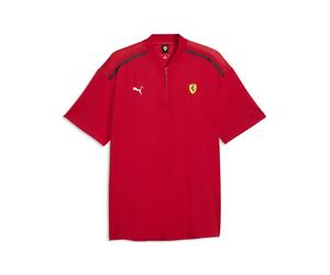 Poloshirt PUMA "Scuderia Ferrari Premium CLOUDSPUN Relaxed Polo Herren", Herren, Gr. M, rosso corsa rot, Vorderteil: 6% Elasthan, 94% Polyester. Rückenteil: 19% Lyocell, 76% Polyester, 5% Elasthan. Är