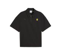Poloshirt PUMA "Scuderia Ferrari Premium Poloshirt Herren", Herren, Gr. XXL, schwarz, Obermaterial: 100% Polyester; Kragen: 100% Polyester, clean, regular fit, Kurzarm, Shirts (95707835-XXL) schwarz