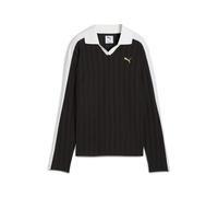 PUMA T7 Relaxed Langarm-Polo Damen, Kleidung, Schwarz, L Black