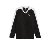 Poloshirt PUMA "T7 Relaxed Langarmpolo Herren", Herren, Gr. L, schwarz, Obermaterial: 100% Baumwolle. Kragen: 100% Baumwolle. Einsatz: 100% Baumwolle, gestreift, relaxed fit, Shirts (62297442-L) schwa