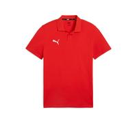 Poloshirt PUMA "TEAMGOAL CASUALS POLO", Herren, Gr. XL, rot (puma rot, puma weiß), Piqué, Obermaterial: 100% Baumwolle, unifarben, regular fit normal, V-Ausschnitt, Shirts, Regular fit Passform, Kurza