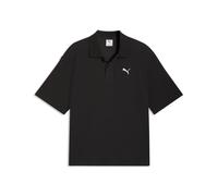 Poloshirt PUMA "Wardrobe Essentials Boxy Polo Herren", Herren, Gr. M, schwarz, Obermaterial: 59% Baumwolle, 41% Polyester. Rippe: 100% Baumwolle, clean, Shirts (55704443-M) schwarz