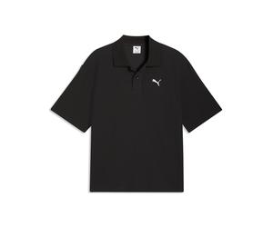 Poloshirt PUMA "Wardrobe Essentials Boxy Polo Herren", Herren, Gr. XS, schwarz, Obermaterial: 59% Baumwolle, 41% Polyester. Rippe: 100% Baumwolle, clean, Shirts (55704443-XS) schwarz
