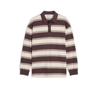 Poloshirt PUMA "Wardrobe Essentials Langarm-Rugbypolo Herren", Herren, Gr. L, alpine snow weiß, Obermaterial: 100% Baumwolle. Rippe: 71% Baumwolle, 29% Polyester, gestreift, Shirts (67680163-L) alpine