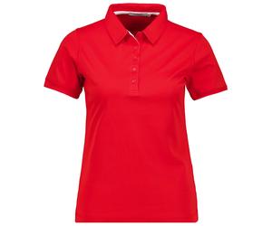 Poloshirt RAGMAN, Damen, Gr. L, rot, t068, Baumwollmischung, regular fit, ohne Ausschnitt, Shirts Poloshirt (81265344-L)
