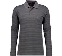 RAGMAN Regular Fit Longsleeve Poloshirt grau, Gestreift