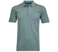 Poloshirt RAGMAN, Herren, Gr. L, grün (salbei, 344), Piqué, 61% Baumwolle, 39% Polyester, regular fit, ohne Ausschnitt, Shirts (36757841-L) salbei, 344
