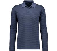 RAGMAN Regular Fit Longsleeve Poloshirt marine, Jacquardmuster
