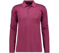 RAGMAN Regular Fit Longsleeve Poloshirt violett, Gestreift