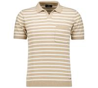 Poloshirt RAGMAN, Herren, Gr. M, beige, 70% Baumwolle 30% Leinen, casual, regular fit, ohne Ausschnitt, Kurzarm, Shirts (87551931-M) beige