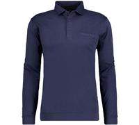 RAGMAN Softknit Regular Fit Longsleeve Poloshirt marine, Einfarbig