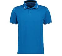 Poloshirt RAGMAN, Herren, Gr. M, blau (ozeanblau), Baumwollmischung, regular fit, hoch geschlossener Ausschnitt, Shirts (47884003-M) ozeanblau