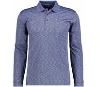 RAGMAN Regular Fit Longsleeve Poloshirt blau, Melange