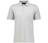 RAGMAN Softknit Regular Fit Poloshirt Kurzarm hellgrau