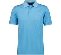 Poloshirt RAGMAN, Herren, Gr. S, blau (ibiza blau, 742), Piqué, 61% Baumwolle, 39% Polyester, regular fit, ohne Ausschnitt, Shirts (67117029-S) ibiza blau, 742