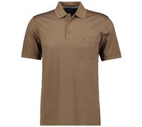 RAGMAN Softknit Regular Fit Poloshirt Kurzarm Kastanie