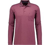 RAGMAN Herren Poloshirt Langarm S, Weinrot-061