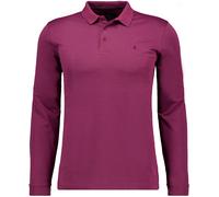 RAGMAN Soft Knit Regular Fit Longsleeve Poloshirt beere, Einfarbig