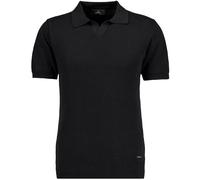 RAGMAN Regular Fit Strickpolo schwarz, Gemustert