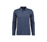 RAGMAN Polo-Shirt Herren Regular Fit Langarm Baumwoll-Piqué blau, 4XL