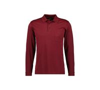 Ragman Herren-Langarm-Poloshirt Softknit 540291 Baumwollmischung Knopfleiste Rot Größe 5XL