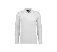 RAGMAN Herren Poloshirt Soft Knit Langarm mit Knopfleiste 540291 006 *, Größe:M, Farbe:006-weiss