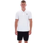 Poloshirt REEBOK "BLAZE EMBROIDERED SS POLO SHIRT", Herren, Gr. S, weiß, Obermaterial: 100% Baumwolle, Rundhals, Shirts (15570401-S) weiß