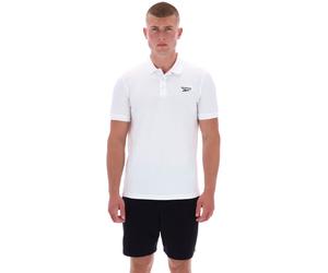 Poloshirt REEBOK "BLAZE EMBROIDERED SS POLO SHIRT", Herren, Gr. S, weiß, Obermaterial: 100% Baumwolle, Rundhals, Shirts (15570401-S) weiß