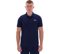 Poloshirt REEBOK "BLAZE EMBROIDERED SS POLO SHIRT", Herren, Gr. XL, blau (vector navy), Obermaterial: 100% Baumwolle, Rundhals, Shirts, Kurzarm-Design, mit Rundhalsausschnitt, aus Baumwolle (31211754-