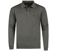 Poloshirt - Regular Fit - Langarm - Softknit - anthrazit Hajo