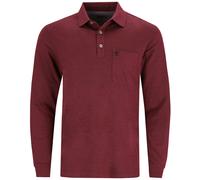 Poloshirt - Regular Fit - Langarm - Softknit - weinrot Hajo