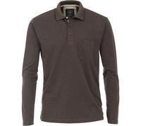 Poloshirt - Regular Fit - Langarm - Wash and Wear - grau Redmond