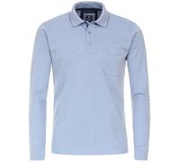 Poloshirt - Regular Fit - Langarm - Wash and Wear - hellblau Redmond