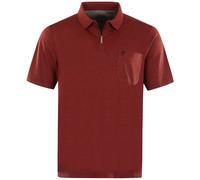 Poloshirt - Regular Fit - Softknit - Reissverschluss - dunkelrot Hajo