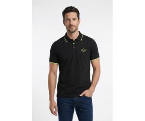 Poloshirt REPLAY, Herren, Gr. 3XL, schwarz, Piqué, Obermaterial: 95% Baumwolle, 5% Elasthan, kontrastfarbene Details, unifarben, regular fit hüftbedeckend, Rippbündchen, Shirts, mit Kontrastdetails, B