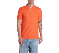 Poloshirt REPLAY, Herren, Gr. L, orange (carrot), Piqué, Obermaterial: 95% Baumwolle, 5% Elasthan, regular fit, Rippstrickbündchen, Shirts Poloshirt (45575847-L)