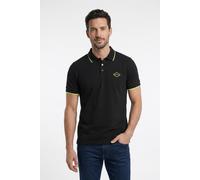 Poloshirt REPLAY, Herren, Gr. M, schwarz, Piqué, Obermaterial: 95% Baumwolle, 5% Elasthan, kontrastfarbene Details, unifarben, regular fit hüftbedeckend, Rippbündchen, Shirts, mit Kontrastdetails, Bau