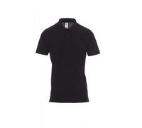 PAYPER Poloshirt ROME - Herren - Baumwolle Piqué - Ton-in-Ton Knöpfe schwarz 5XL - XXXXXL schwarz Textil 0011470373140005XL