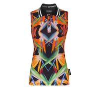 Poloshirt PLEIN SPORT "Poloshirt", Damen, Gr. S, 0221, schwarz, multicolorot, Obermaterial: 100% Baumwolle, Shirts (83605921-S) 0221, schwarz, multicolorot