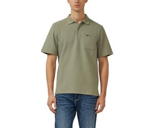 Poloshirt S.OLIVER, Herren, Gr. 3XL, khaki, Jersey, Obermaterial: 100% Baumwolle, unifarben, normal hüftbedeckend, Rundhals, Shirts, in Waffle-Optik (10601155-XXXL) khaki