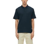 Poloshirt S.OLIVER, Herren, Gr. 3XL, navy, Piqué, Obermaterial: 60% Baumwolle, 40% Polyester, unifarben, normal hüftbedeckend, Rundhals, abgesteppte Kante, Shirts, Sommer-Poloshirt in Struktur-Optik (