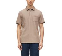 Poloshirt S.OLIVER, Herren, Gr. XL, mid braun, Piqué, Obermaterial: 58% Polyester, 40% Baumwolle, 2% Elasthan, unifarben, regular fit hüftbedeckend, Rundhals, Bündchen, Shirts, Sommer-Shirt mit Brustt