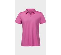 Schöffel Damen Poloshirt CIRC Tauron L – 100% Polyester, V-Ausschnitt – Größe 36, Fuchsia