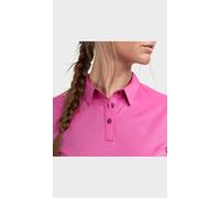 Schöffel Damen Poloshirt CIRC Tauron L – 100% Polyester, V-Ausschnitt – Größe 36, Fuchsia