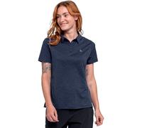 Poloshirt SCHÖFFEL "CIRC Polo Shirt Tauron L", Damen, Gr. 42, blau (navy blazer), Obermaterial: 100% Polyester, normal, Shirts, sportliche Passform, kurze Ärmellänge, schnelltrocknend (24155152-42) na