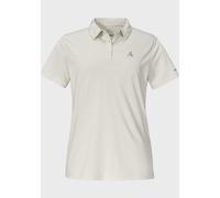 Poloshirt SCHÖFFEL "CIRC Polo Shirt Tauron L", Damen, Gr. 44, beige (9040, natur), Oberstoff: 100% Polyester, V-Ausschnitt, Shirts (39360358-44) 9040, natur