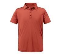 Poloshirt SCHÖFFEL "CIRC Polo Shirt Tauron M", Herren, Gr. 52, rot (schwarz crabapple), Obermaterial: 100% Polyester, normal, Shirts, mit kurzen Ärmeln, aus Polyester, sportliche Passform, normale Län