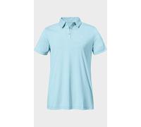 Poloshirt SCHÖFFEL "Polo Shirt Ramseck L", Damen, Gr. 40, 8015, blau, Oberstoff: 77% Polyester, 18% Lyocell, 5% Elasthan, V-Ausschnitt, Shirts (43065021-40) 8015, blau